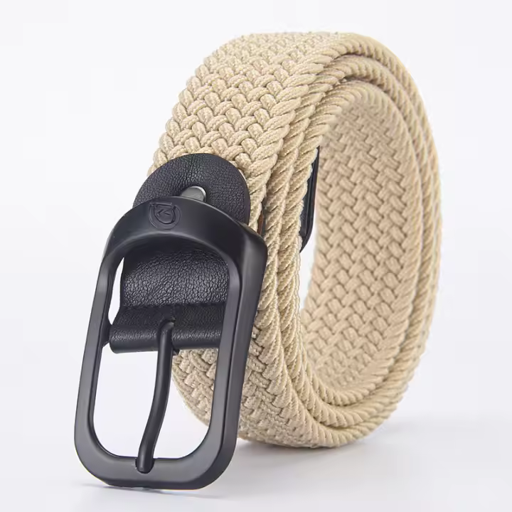Cinturón Casual Para Hombres Y Mujeres Cinturón Elástico Tejido Para Deporte Al Aire Libre Escalada Trabajo Jeans Traje Pantalones Unisex Ancho 3.3cm - 1