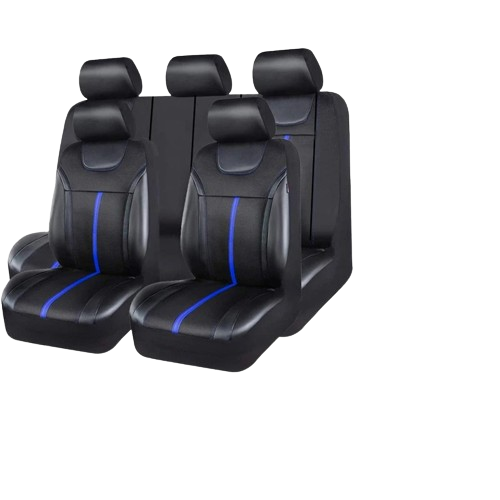 TK Cubiertas De Asiento Universal De Cuero PU Y Telas De Malla Para Coche Accesorios Unisex Ajuste Para La Mayoría De Los Vehículos SUV Van Camión Asiento Almohadilla