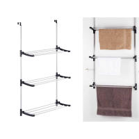 ARISE SHOP-Tendedero Colgante para Puerta, Metal/Plástico,3 Niveles, 12 Varillas,Espacio Total Tendido 6.5m,Tendedero Puerta 6,5 metros Plegable 3 Estantes - details 3
