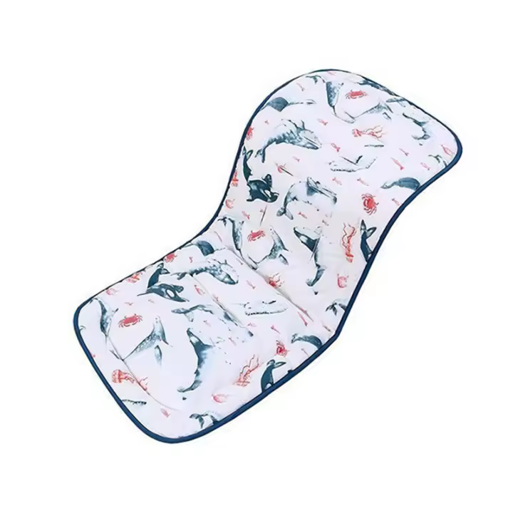 Colchoneta Silla Paseo Universal, Algodón Funda Carrto Bebe Universal, Funda Carro Bebe Universal de Doble Cara, Colchoneta Carro Bebe Universal, Colchoneta Silla Bebe para Bebés 77x34cm - 1