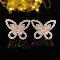 Pendientes De Mariposa Dorados Y Plateados Nuevos Tendencia 2024 Para Mujer Regalo De Fiesta Joyería Al Por Mayor E6603 - details 4