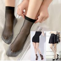 Calcetines Cortos Para Mujer Ultradelgados Y Elásticos De Encaje Transparente Calcetines De Verano Transpirables Antideslizantes Con Fondo De Tela Suave Algodón Y Spandex - details 7