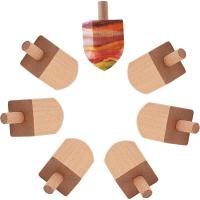 15PCS Dreidels De Madera No Terminados Naturales Listos Para Decorar Perfecto Para Fiesta De Hanukkah - details 0