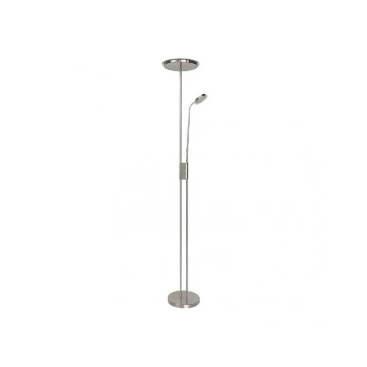 Fabrilamp - Pie De Salon Antares 20w+7w 4000k  C/lector  Niquel 183x25x25 Cm Tactil c/reg.Intensidad Y Memoria - 1