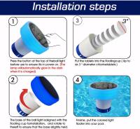 Flotador de chloren para piscina de 15 cm para accesorios de piscina y Jacuzzi (+ pastillas desinfectantes de 100g) - details 0