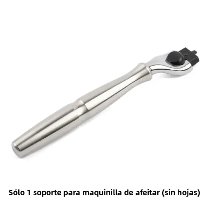 Cuchilla De Afeitar De Acero Inoxidable 304 Para Hombres Mango De Seguridad Portador De Hoja Reemplazable Para Cabello Y Cara - 1