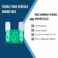 Banner - Fusible para vehiculo 30A 32V DC grande maxi verde