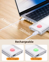 Aigostar luz led armario con sensor de movimiento y batería recargable, led cocina bajo mueble 1100mAh, brillo y color ajustables, con cable USB C, luz led adhesiva y magnética - details 0