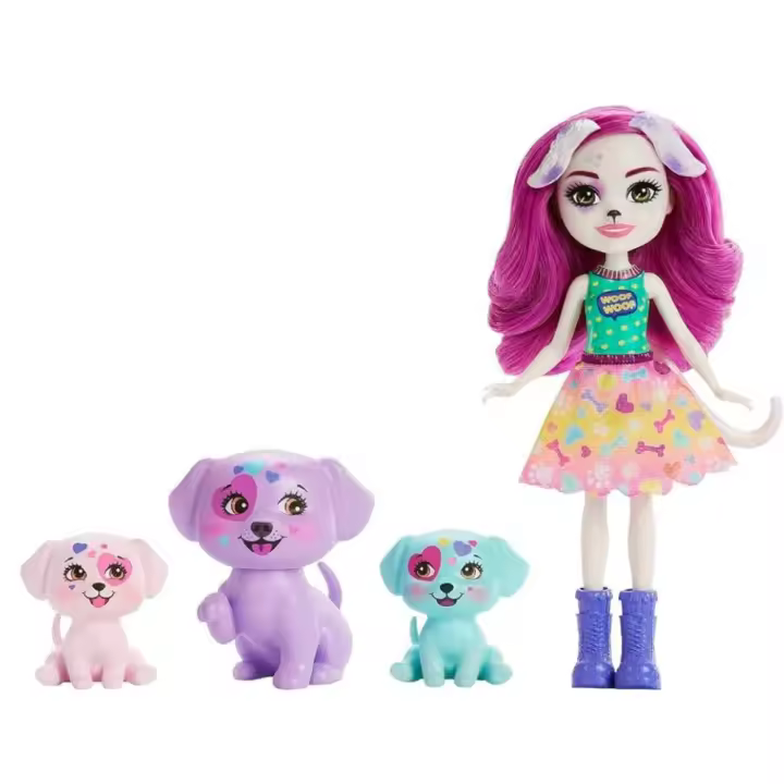 Dálmatas Enchantimals City Tails Main Street Familia Muñecas Dessa Dalmatian y Sus Hermanas Mattel - 1