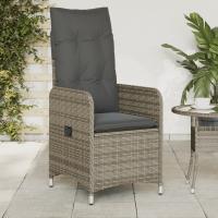 vidaXL Silla de jardín reclinable con cojines ratán sintético en color Beige/Marrón/Negro y más | cómodas modernas ergonómicas para comedor cocina salón hogar - details 3