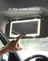 Espejo De Maquillaje Con Pantalla Táctil LED HD Y Ajuste De Tres Niveles Para Interiores Del Automóvil Con Luz Visera Solar - details 2