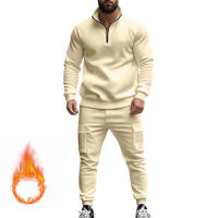 Conjunto Deportivo Casual Para Hombres Verano Otoño Invierno Con Cierre De Cremallera Y Veludo Tejido De Poliéster Talla S a XXXL - details 191