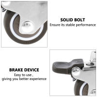4Pc Rodillos Giratorios Silenciosos Para Muebles Caster Rotativo De Goma Con Freno De Seguridad Para Mesa Silla Sofá - details 4
