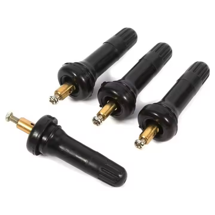 Kit de reparación de válvulas de neumáticos, 4 Uds., Sensor de presión TPMS, Sistema de control de presión de neumáticos, válvula a presión en vástagos de vávula DE NEUMÁTICO - 1