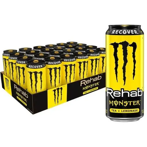 MONSTER REHAB LEMON sabor limón - Latas de 500ml - Caja 24 uds - 1