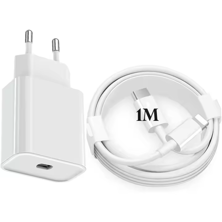 Cargador rápido USB-C de 20 W con cable Type-C a Lightning, 20W Adaptador USB C, PD 3.0, Adaptador de Corriente para iPhone 14 13 12 SE, AirPods iPad, Samsung Galaxy,Cargador de Corriente Enchufe Cargador Rápido - 1