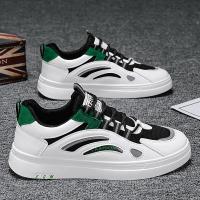 Zapatos De Hombre Primavera Verano Algodón Transpirable Casual Plataforma Bajo Blanco Moda 2024 Zapatillas De Cuero Artificial Talla Verdadera - details 2