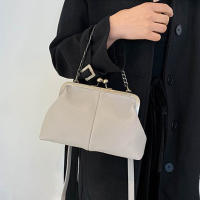Bolso De Hombro Pequeño Para Mujer Elegante De PU Cuero Suave Lujo Diseñador Clip Clutch Retro Bolso De Mano Y Cruzado Con Cierre De Cremallera - details 4