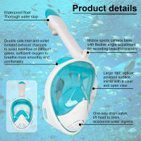 Máscara de Snorkel Completa con Montaje de Cámara Vista Panorámica de 180 Grados - details 4