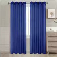 Cortina Transparente 2 Hojas Cortina Translucida de Dormitorio Moderno 8 Ojales Color Puro Visillo Decorativo para Ventana Salón Cuarto Dormitorio Comedor Cocina Oficina 140x220cm 7915 - details 5