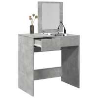 vidaXL Tocador con espejo 73x46,5x120 cm en color Roble ahumado/Negro/Gris hormigón y más | decorativo de pared para baño dormitorio recibidor moderno - details 2