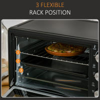 HOMCOM Horno Eléctrico de Sobremesa Horno Sobremesa de 21L 1400W Mini Horno Eléctrico con Temporizador hasta 60min y Temperatura Regulable hasta 230℃ - details 4