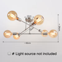 Lámpara De Techo Moderna LED En Negro/Oro Industrial Nordic Minimalista Para Decoración De Hogar Sala De Estar Comedor Instalación Sencilla Sin Dispositivo Inteligente - details 6