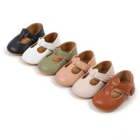 Zapatos Para Niños Primavera Verano Otoño T-Strap De Cuero Antideslizantes Mary Janes Para Niñas Y Niños Con Hebilla Cierre Planos Para Bebés - details 1