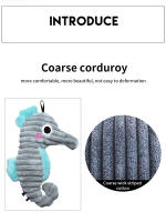 Juguetes De Peluche Para Perros Serie Tropical Marina Calamar/Araña marina/Máscara Squeaky Suaves Adecuados Para Perros Pequeños Y Grandes Entrenamiento De Mascotas - details 1