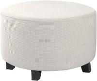 Cubierta De Terciopelo Polar Elástica Para Pie De Silla 1PC Cubierta De Ottomán Redonda De Spandex Protector De Pie De Silla Para Sala De Estar Hogar - details 20