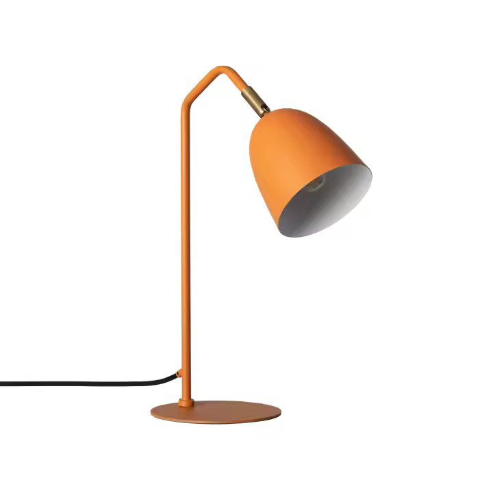 LEDKIA LIGHTING - Lámpara Flexo Escritorio Metal | Diseño Moderno y Retro | Compatible Bombilla E27 | Uso Interior | Dimensiones 430x120 mm, Naranja Azafrán, Metal - 1