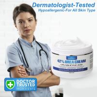 Crema de 7,06 onzas / urea 42% más ácido hidrofólico 2%, crema de pies de urea para el cuidado de los pies, talón agrietado para el tratamiento de la reparación de las manos de la rodilla y el codo, crema hidratante de los pies, piel muerta de callos de p - details 4
