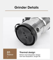 Mini Trituradora Eléctrica De 300ml Ultrafina Para Alimentos Para Bebés Café Especias Pimienta Trigo Molinillo De Granos Con 4 Hojas De Acero Inoxidable - details 9