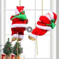 Juguete Musical De Santa Claus Electrónica Subiendo Escalera Para Árbol De Navidad Decoración Para El Hogar Regalos Para Niños Y Niñas - details 6