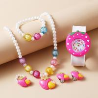 Juego De Reloj Y Joyería Para Niñas Con Patrón De Caballo Arcoíris Collar Aretes Anillo Pulsera Regalos Para Niñas Y Niños - details 24