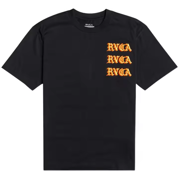 Camiseta de Manga Corta RVCA Del Toro para hombre en color negro - 1