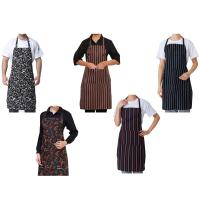 Delantal Ajustable De Medio Tamaño Para Adultos Estripado Resistente a Manchas Y Suciedad Para Chef De Restaurante Personal Del Hotel Y Barista - details 3