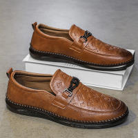Zapatos De Cuero De Alta Calidad Para Hombre Loafers Italianos De Lujo Casual Transpirables Zapatos De Vestir Slip-on Para Conducir - details 16