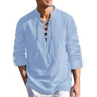 Camisa De Renacimiento Para Hombre Pirate Viking Medieval Camisa De Halloween Transpirable Top De Manga Larga Para Fiestas Diarias Streetwear Casual - details 5