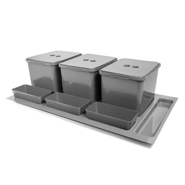 Cubo de basura modelo elegans m900 3x16l acabado antracita - 1