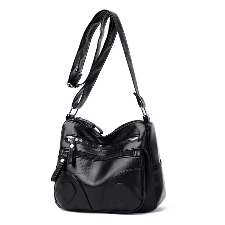 Bolsos de mujer de Primavera 2024, Nuevos, de Piel de primera calidad, Lavados, a la moda, Sencillos, de un solo hombro, como bandolera. - 1