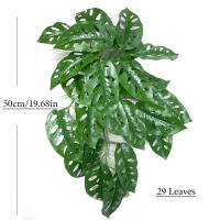 76cm Planta Artificial De Monstera Larga Hojas Verdes De Iva Colgante Para Decoración De Habitaciones Y Jardines Material Plástico - details 3