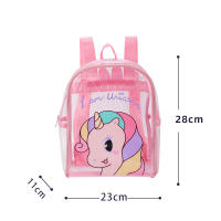 Mochila De PVC Transparente Con Diseño De Unicornio Para Niñas Mochila De Princesa Para Jardín De Infantes Y Escuela Para Niños - details 0