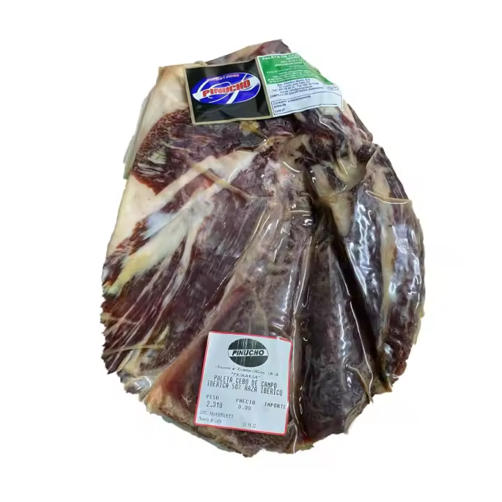 Ibéricos a Domicilio Gourmet JAMON IBÉRICO CEBO CAPO PALETA Deshuesada y Envasada Al Vacio 2,5 Kg Aprx Aroma Intenso Sabor Suave - 1