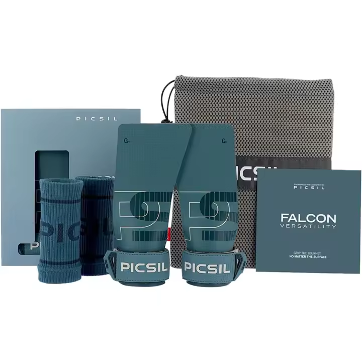 PICSIL Calleras Falcon para Cross Training y Gimnasia, Material de Fibra de Carbono, Uso con Magnesio, Agarre en Todas Superficies y Tipo de Barras - 1