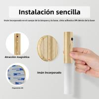 Lámpara De Noche Recargable Con Sensor De Movimiento Luz Magnética Para Pared Madera Iluminación Para Dormitorio Y Escaleras - details 4
