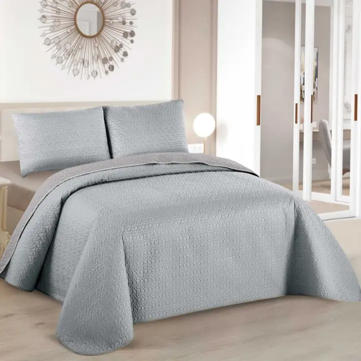GREATOYAR Colcha para Primavera y Verano, Colcha Ligera Fina Entretiempo, Bicolor Reversible, Liso de Color + 1 o 2 Fundas de Cojin 45x70 cm - 1