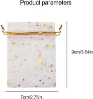 100 Bolsas de Organza Blancas para Gift y Joyas - Bolsitas de Tela - details 0