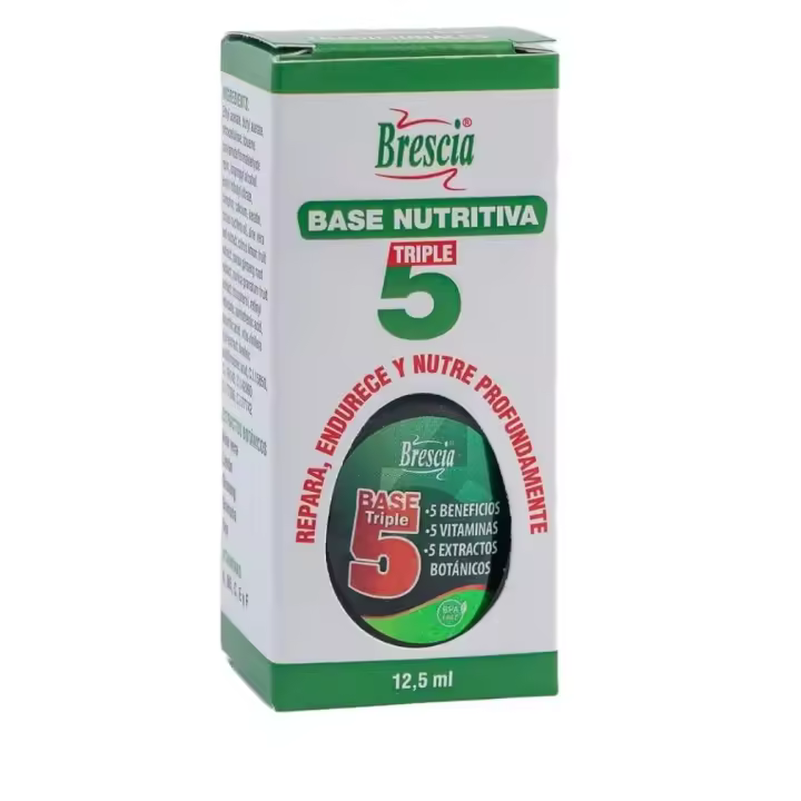 BRESCIA BASE NUTRITIVA TRIPLE 5 -DISMINUYE LAS ESTRIAS Y LA DESCAMACION DE LAS UÑAS.RECUPERA SU BRILLO NATURAL 12.50 ML - 1