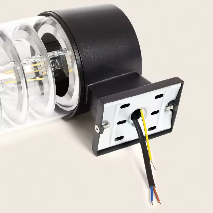 Ledkia Lámpara de Pared Exterior Aluminio Haia Negro - 1